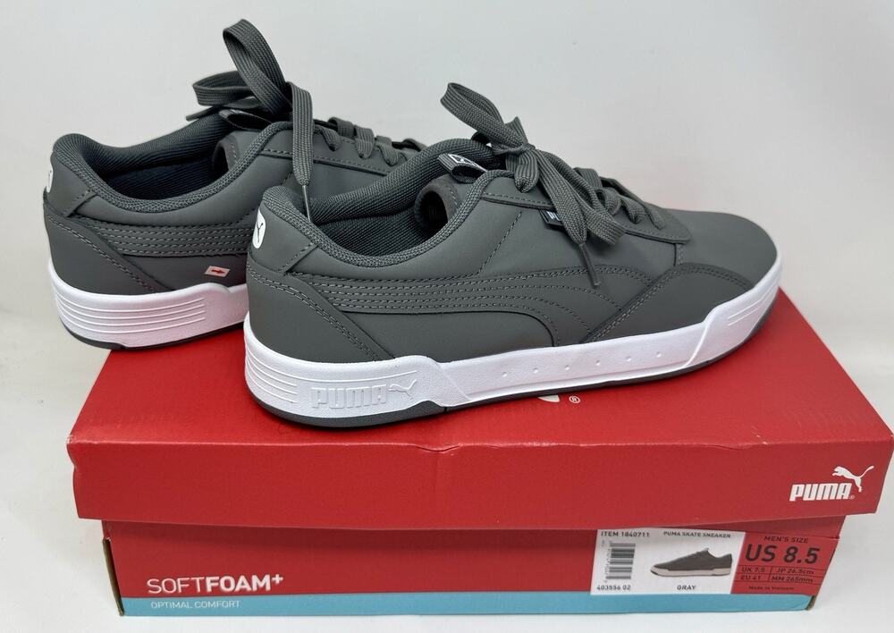PUMA Men's Gray Skate Sneaker size US 8.5 Authentic And New